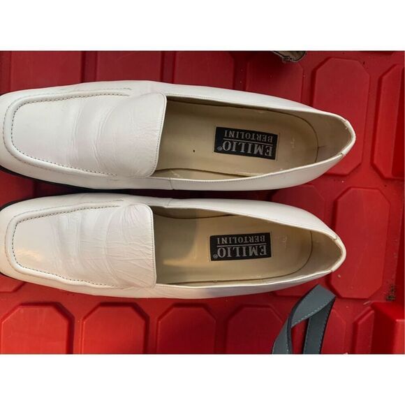EMILIO BERTOLINI White Daisy loafers - Picture 1 of 8
